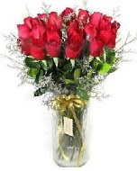 27 adet vazo içerisinde kırmızı gül  Amasya İnternetten çiçek siparişi 