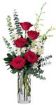  Amasya online çiçek gönderme sipariş  cam yada mika vazoda 5 adet kirmizi gül
